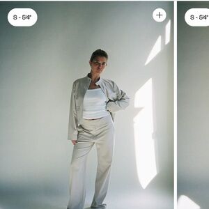 Djerf Avenue Day to Day Pants Cream NWT